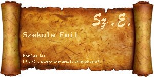 Szekula Emil névjegykártya